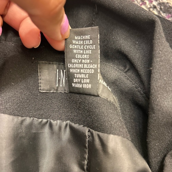 INC International Concepts Black Ruffled Blazer - Picture 6 of 6